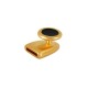 Enameled Zamak One Piece Clasp Round 21x15mm Ø10.2x2.1mm