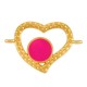 Enameled Zamak Connector Heart 17x15mm