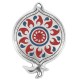Enameled Zamak Pendant Pomegranate 48x69mm