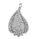 Enameled Zamak Pendant Garlic 30x51mm