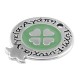 Pendentif en Zamak Émaillé Grenade avec Trèfle 30 x 26 mm Ø 2 mm