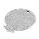 Ciondolo in Zama Smaltata con Melograno e Trifoglio 30X26 mm Ø2 mm