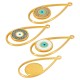 Enameled Zamak Pendant Teardrop with Evil Eye 17x30mm