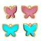 Colgante Mariposa de Metal Zamak Esmaltado 17x13mm