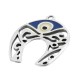 Colgante de Metal Zamak Herradura con Ojo y Esmalte 31x33mm