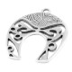 Colgante de Metal Zamak Herradura con Ojo y Esmalte 31x33mm