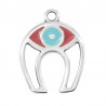 999° Silver Antique Plated/ Terracotta/ Sky Blue