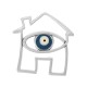 Colgante de Zamak Esmaltado Casa con ojo Turco 59 x 61 mm