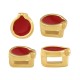 Enameled Zamak Slider Pomegranate 6mm Ø3.2x1.7mm