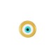 Enameled Zamak Slider Round with Evil Eye 5mm Ø3.2x1.7mm