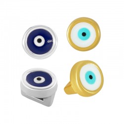 Curseur rond en Zamak avec œil Maléfique et Émail 6 mm (Ø3.2 x 1.7 mm)