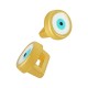 Entrepieza Redondo de Zamak con ojo Turco y Esmalte 6 mm (Ø3,2 x 1,7 mm)