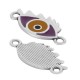 Connecteur en Zamak Émaillé avec œil Maléfique 16 x 10 mm