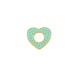 Perla in Zama Smaltata a Forma di Cuore 14X15 mm Ø1.5 mm
