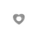 Perle en Zamak Émaillé Cœur 14 x 15 mm Ø 1.5 mm
