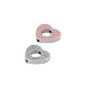 Enameled Zamak Bead Heart 14x15mm Ø1.5mm