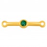 Plaqué or 24 carats/ Vert pailleté