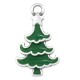 Colgante de Metal Zamak Árbol de Navidad con Esmalte 11x16mm