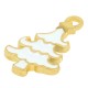 Ciondolo in Zama Smaltata Albero di Natale 11X16 mm
