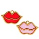Colgante de Metal Zamak Labios con Esmalte 25x15mm