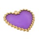 Pendentif cœur en Zamak Émaillé 33 x 29 mm