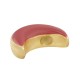 Enameled Zamak Bead Half Moon 8x11mm Ø1.9mm