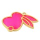 Pendentif en Zamak Émaillé avec Cadre Lapin 27 x 30 mm