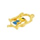 Enameled Zamak Charm Girl on Swing 14x21mm