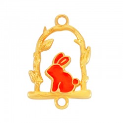 Connecteur en Zamak Émaillé avec Lapin sur Balançoire 15 x 18 mm