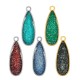 Pendentif en Zamak Émaillé en Forme de Goutte 12 x 31 mm