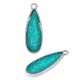 Pendentif en Zamak Émaillé en Forme de Goutte 12 x 31 mm