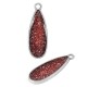 Enameled Zamak Pendant Teardrop 12x31mm