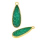 Enameled Zamak Pendant Teardrop 12x31mm