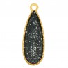 24K Gold Plated/ Glitter Black