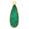 24K Gold Plated/ Glitter Green