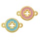 Enameled Zamak Connector Round Cross 13mm