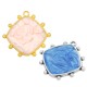 Enameled Zamak Pendant Rhombus 26x22mm