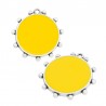 Argent 999° plaqué antique/ Jaune ambré
