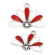 Charm Demi-Fleur en Zamak Émaillé 21 x 13 mm