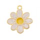 Enameled Zamak Charm Flower 20x19mm
