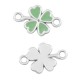 Conector de Zamak Esmaltado con Trébol de Cuatro Hojas 12 x 13 mm