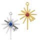 Enameled Zamak Pendant North Star 23x33mm