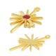 Colgante de Metal Zamak Estrella Esmaltada 23x33mm