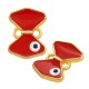 Conector de Metal Zamak Copo con Ojo y Esmalte 15x11mm