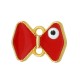 Enameled Zamak Connector Bow Tie 15x11mm
