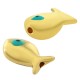 Perla in Zama Smaltata con Pesce e Occhio Malvagio 15X8 mm Ø1.6 mm
