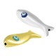 Perla in Zama Smaltata con Pesce e Occhio Malvagio 25X8 mm Ø1.6 mm