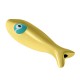 Perla in Zama Smaltata con Pesce e Occhio Malvagio 25X8 mm Ø1.6 mm