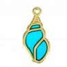 24K Gold Plated/ Turquoise Transparent