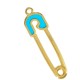 Pendentif en Zamak Émaillé Épingle de Sûreté 13X44Mm